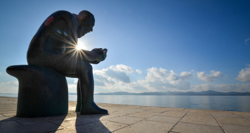 Đir po gradu, 23. prosinca 2014. Foto: Marin Pitton//gradZadar, sveuciliste u zadru, suncano, bura, zima