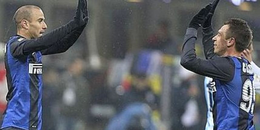 Rodrigo Palacio i Antonio Cassano, foto: gazzetta.it