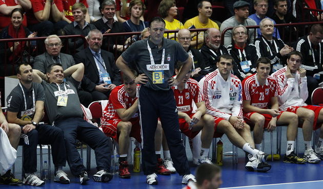 Malmo, 230111. Malmo Arena, 22. svjetsko rukometno prvenstvo, utakmica 2. kola 2. kruga izmedju Hrvatske i Svedske. Na fotografiji: Slavko Goluza. Foto: Ante Cizmic / CROPIX