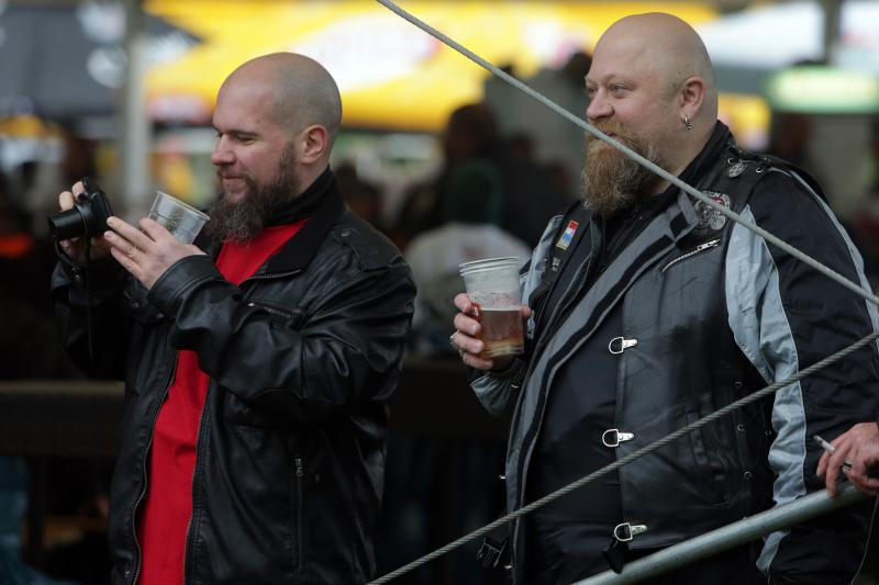 Na jezeru Jarun okupili su se motociklisti iz cijele Hrvatske u sklopu 3. karavane za zivot pod nazivom Bikeri na cesti. Velik broj motociklista zbog loseg vremena nije dosao, no pridruzio im se gradonacelnik Milan Bandic. Photo: Dalibor Urukalovic/PIXSEL