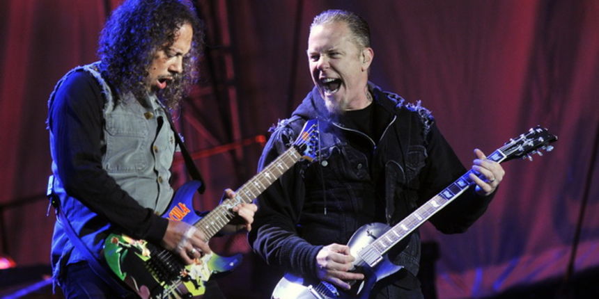 Zagreb, 160510.
Hipodrom.
Koncert heavy metal gruope Metallica.
Na slici: James Hetfield i Kirk Hammett.
Foto: Boris Kovacev / CROPIX Zagreb, 160510.
Hipodrom.
Koncert heavy metal gruope Metallica.
Na slici: James Hetfield i Kirk Hammett.
Foto: Boris Kovacev / CROPIX