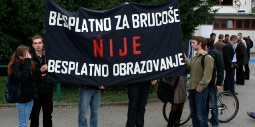 Studenti neće odustati od prosvjeda, foto: CROPIX Studenti neće odustati od prosvjeda, foto: CROPIX