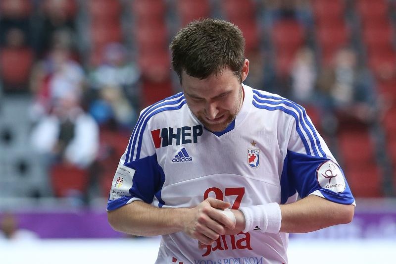 Doha, Katar – 24. svjetsko rukometno prvenstvo, 4. kolo, grupa B, Makedonija- Hrvatska. Photo: Goran Stanzl/PIXSELL