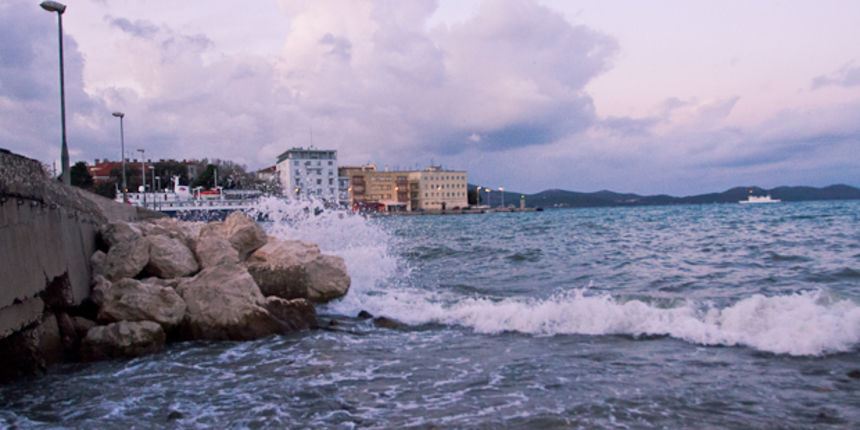 Tramontana u Zadru 17. prosinca 2011., Foto: Leo Banić