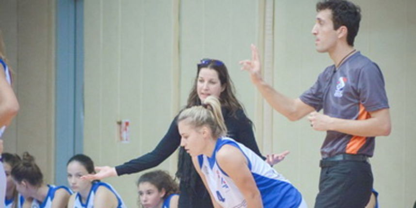 A-1 liga, 4. kolo: ŽKK Zadar – ŽKK Pula 78-40. Marija Mazija i Lucija Štrmelj.  Foto: Iva Perinčić