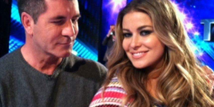 Simon Cowell hoda s Carmen Electrom, twitter foto Simon Cowell hoda s Carmen Electrom, twitter foto
