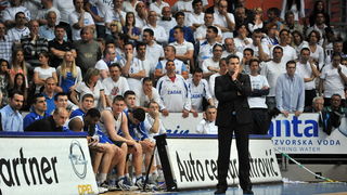 Zadar, 260513.Dvorana Kresimira Cosica. 3. polufinalna utakmica prvenstva Hrvatske izmedju KK Zadar i KK Cedevita.Na fotografiji: trener Zadra Ante Nazor.Foto: Luka Gerlanc / CROPIX