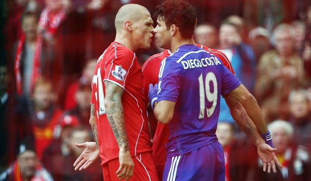 Martin Škrtel i Diego Costa, foto: BPI/dailymail.co.uk