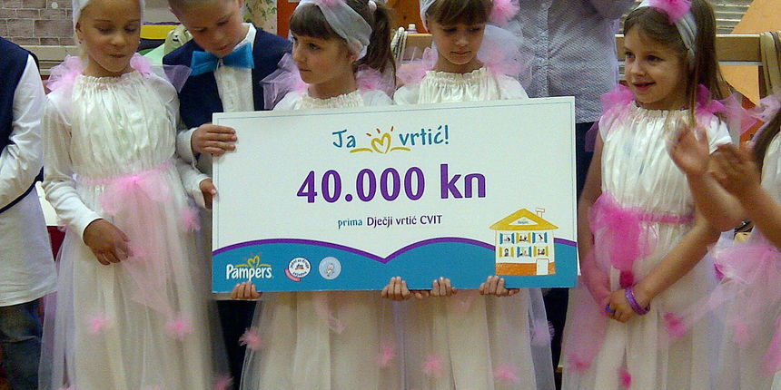 Pampers i dm uručili donaciju dječjem vrtiću Cvit u Sv. Filip i Jakovu Pampers i dm uručili donaciju dječjem vrtiću Cvit u Sv. Filip i Jakovu