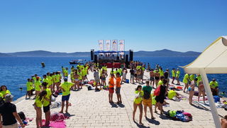 Sasvim osoban doživljaj – 10. dm Millennium Jump sa zadarske rive. Foto: Mladen Malik Barba Sasvim osoban doživljaj – 10. dm Millennium Jump sa zadarske rive. Foto: Mladen Malik Barba