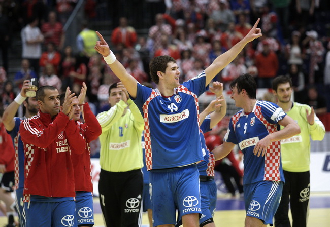 Graz, 210110.
EURO 2010 u rukometu. 
Trece kolo skupine A. Utakmica Hrvatska – Rusija.
Na fotografiji: Jakov Gojun.
Foto: Nenad Dugi / Cropix