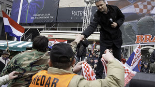 Zadarski branitelji na prosvjedu u Zagrebu 26. veljace 2011, Foto: Leo Banic Zadarski branitelji na prosvjedu u Zagrebu 26. veljace 2011, Foto: Leo Banic