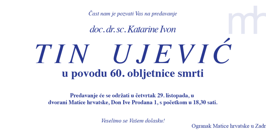 Tin Ujević, predavanje, foto:Promo Tin Ujević, predavanje, foto:Promo