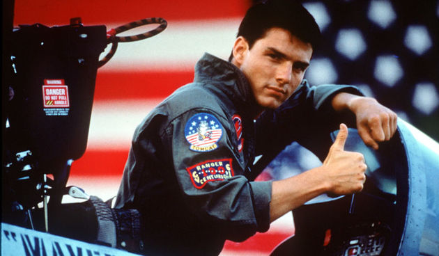 Tom Cruise in a scene from the 1986 film “Top Gun” produced by Jerry Bruckheimer. (Gannett News Service/Paramount Pictures)