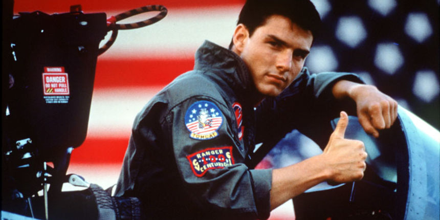 Tom Cruise in a scene from the 1986 film “Top Gun” produced by Jerry Bruckheimer. (Gannett News Service/Paramount Pictures) Tom Cruise in a scene from the 1986 film “Top Gun” produced by Jerry Bruckheimer. (Gannett News Service/Paramount Pictures)