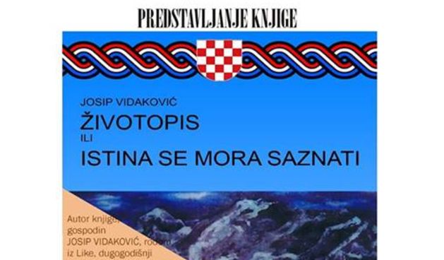 Josip Vidaković, Životopis ili Istina se mora saznati, foto: Facebook