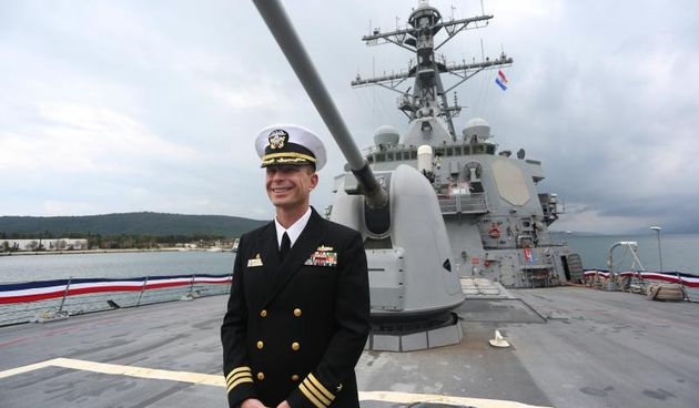 trodnevnoj je posjeti gradu Splitu i Hrvatskoj ratnoj mornarici. Kapetan broda Blair Guy. Photo: Miranda Cikotic/PIXSELL