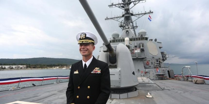 trodnevnoj je posjeti gradu Splitu i Hrvatskoj ratnoj mornarici. Kapetan broda Blair Guy. Photo: Miranda Cikotic/PIXSELL