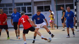 U povodu blagdana Kraljice Mira u Stanovima odigrana utakmica između liječnika i predstavnika Gradske uprave, Foto: Iva Perinčić