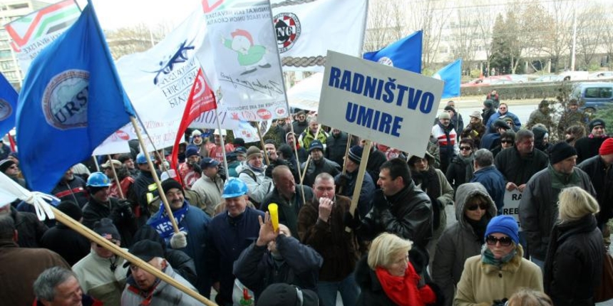 Radnici Dalmacijavina i Dioki ispred Ministarstva poljoprivrede