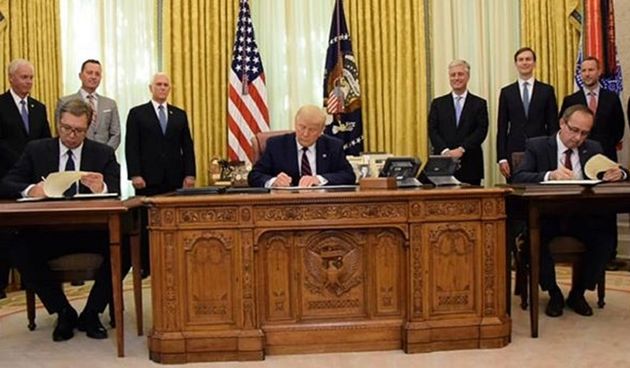 Trump, Vučić i Hoti u Bijeloj kući potpisali sporazum Srbije i Kosova