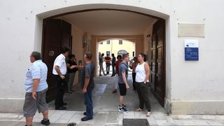 Prosvjedni skup radnika Vodovoda koji traže veće plaće