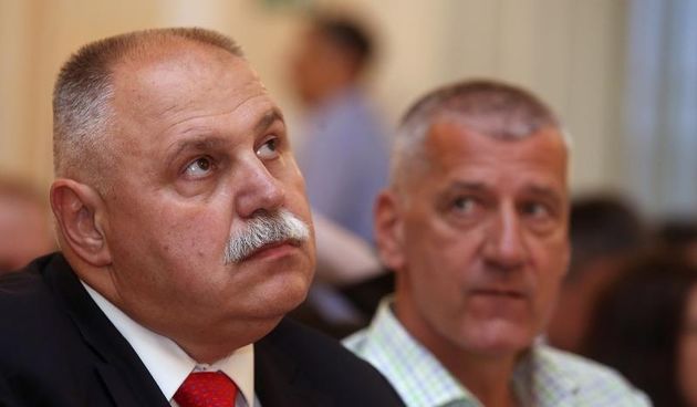 28.06.2015., Zagreb – Biranje predsjednika Hrvatskog kosarkaskog saveza odrzano je u Muzeja Mimara. Biralo se izmedju aktualnog predsjednika Danka Radica i njegovog protukandidata Ivana Sukera. Aleksandar Petrovic, Ivan Suker. Photo: Goran Stanzl/PIXSELL