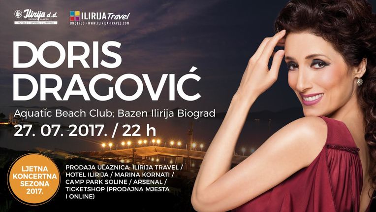 Koncert Doris Dragović u Biogradu na Moru Koncert Doris Dragović u Biogradu na Moru