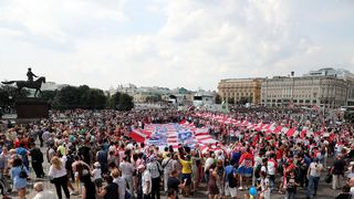 Hrvatski navijači okupirali centar Moskve!