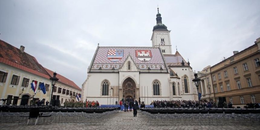 14.02.2015., Zagreb – Generalna proba prije sutrasnje inauguracije Kolinde Grabar-Kitarovic na Markovom trgu. Photo: Igor Kralj/PIXSELL 14.02.2015., Zagreb – Generalna proba prije sutrasnje inauguracije Kolinde Grabar-Kitarovic na Markovom trgu. Photo: Igor Kralj/PIXSELL