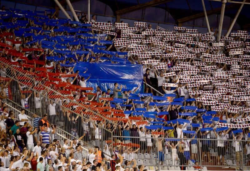 Stadion Poljud, Split – Uzvratna utakmica doigravanja za Europsku ligu, HNK Hajduk – FC Slovan Liberec 0-1. Photo: PIXSELL