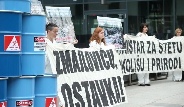 Zelena akcija traži ostavku ministra Zmajlovića, Photo: Sanjin Strukic/PIXSELL