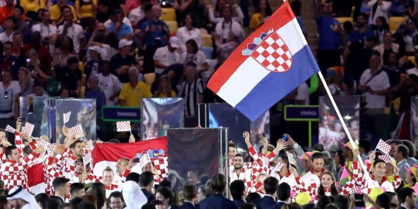 Rio de Janeiro: Ceremonija svečanog otvaranja Olimpijskih igara. Hrvatski olimpijci u defileu predvođenio Josipom Pavićem. Photo: Igor Kralj/PIXSELL Rio de Janeiro: Ceremonija svečanog otvaranja Olimpijskih igara. Hrvatski olimpijci u defileu predvođenio Josipom Pavićem. Photo: Igor Kralj/PIXSELL