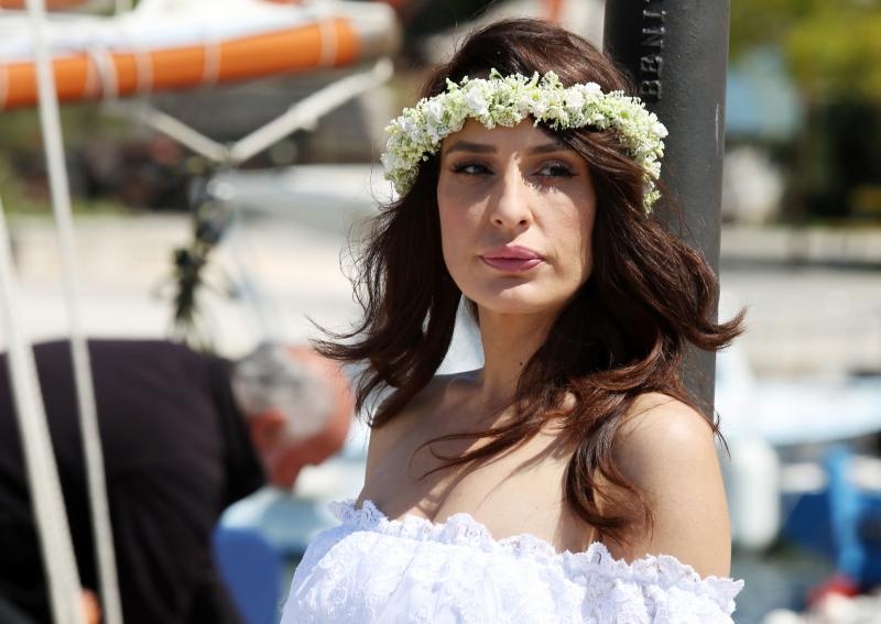 Mladen Grdović i Ivana Kovač u Prvić Šepurini snimili spot za pjesmu “Dva goluba”, Photo: Duško Jaramaz/PIXSELL