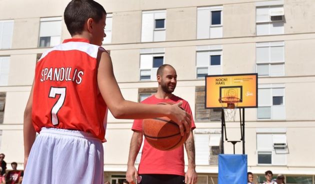 Kid’s Day na Forumu: Vassilis Spanoulis s klincima zaigrao basket 3na3, Foto: Dino Stanin/PIXSELL