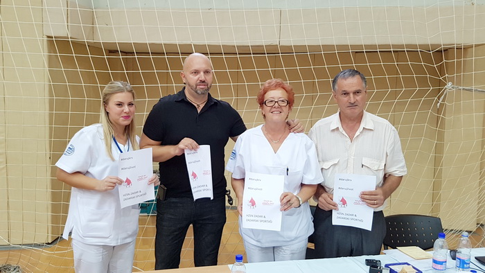 U organizaciji sekcije HZSN Zadar u dvorani 1 SC Višnjik održana je akcija dobrovoljnog darivanja krvi na kojoj je prikupljeno 25 doza tekućine koja život znači. Foto: Mladen Malik