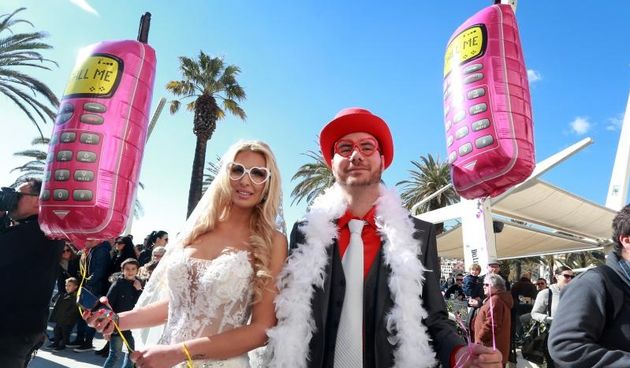 Splitski karneval: Vjenčanje Ave Karabatić i Ivana Pernara na splitskoj rivi