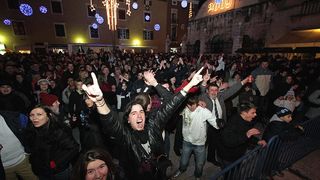 Doček Nove 2009. na Narodnom trgu (foto: Marin Gospić)