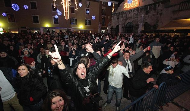 Doček Nove 2009. na Narodnom trgu (foto: Marin Gospić)
