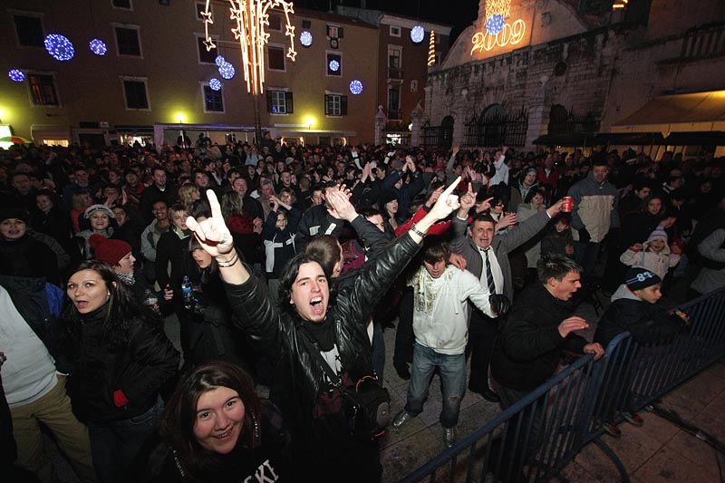 Doček Nove 2009. na Narodnom trgu (foto: Marin Gospić)