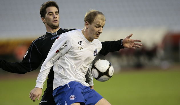 Split, 301010. 
Stadion HNK Hajduka u Poljudu.  
HNL 13 kolo: HNK Hajduk – Hrvatski dragovoljac.
Na fotografiji: Senijad Ibricic.
Foto: Vladimir Dugandzic / CROPIX