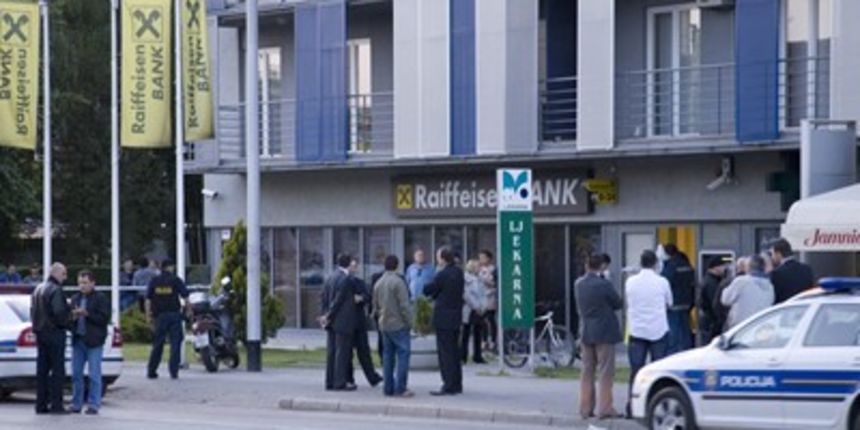 Pljačka banke u Sesvetama (Foto: Siniša Sunara/Cropix)