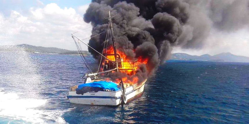 Plivarica u plamenu kod Lamljane