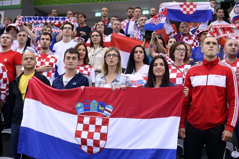 Katar – 24. svjetsko rukometno prvenstvo, osmina finala, Hrvatska – Brazil 26-25. Hrvatski navijaci. Photo: Goran Stanzl/PIXSEL