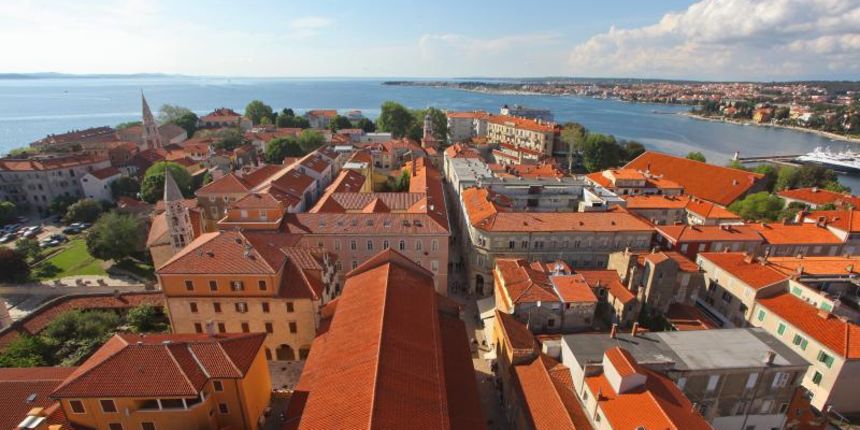 Zadar: Panoramski pogled na grad sa zvonika svete Stošije, foto: Filip Brala/PIXSELL Zadar: Panoramski pogled na grad sa zvonika svete Stošije, foto: Filip Brala/PIXSELL
