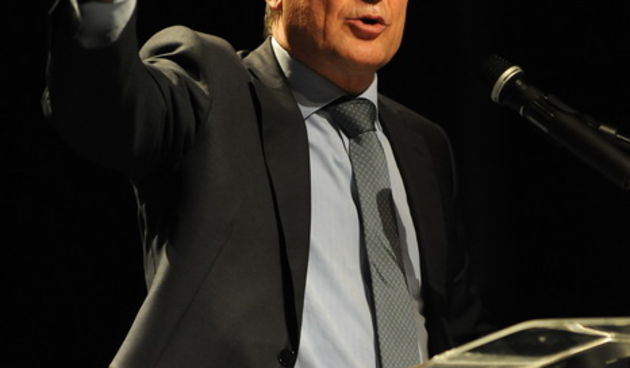 Zadar, 231212.U Kazalistu lutaka Zadar, veceras je svecano obiljezena 23. obljetnica osnutka HDZ-a u Zadru.Na fotografiji: detalj s proslave; Bozidar Kalmeta (potpredsjednik stranke, predsjednik zupanijske organizacije, saborski zastupnik).Foto: Luka G