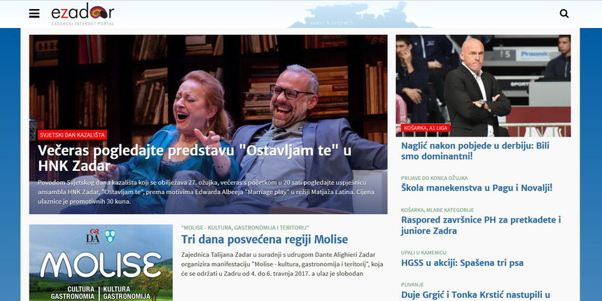 Naslovnica eZadar Naslovnica eZadar