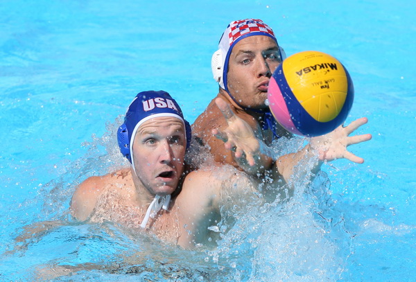 Rim  0108709. 
13 Svjetsko prvenstvo prvenstvo Rim 2009.
Vaterpolo utakmica za trece mjesto :  Hrvatska : Amerika
Na fotografiji :  Andro Buslje.
Foto: Vladimir Dugandzic / CROPIX