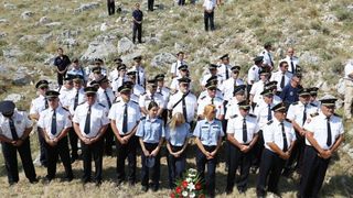 30.08.2015., Kornati – Na otoku Kornatu obiljezena je 8. obljetnica stradanja 12 vatrogasaca iz Sibenika, Vodica i Tisnog. Photo: Dusko Jaramaz/PIXSELL 30.08.2015., Kornati – Na otoku Kornatu obiljezena je 8. obljetnica stradanja 12 vatrogasaca iz Sibenika, Vodica i Tisnog. Photo: Dusko Jaramaz/PIXSELL