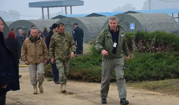 Zimski prihvatni kamp za izbjeglice Bjelis. Sastanak Drzavnog stozera za krizne situacije. Ministar Ranko Ostojic. Photo: Ivica Galovic/ PIXSELL